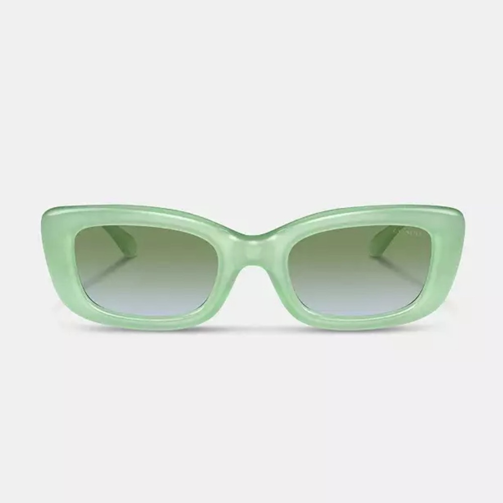 Coach Pillow Tabby Narrow Rectangle Sunglasses in Mint